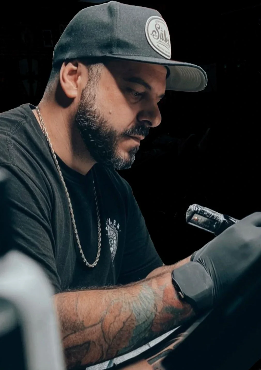 Bruno professional tattoo artist at Iron Glory Tattoo Boca Raton Florida